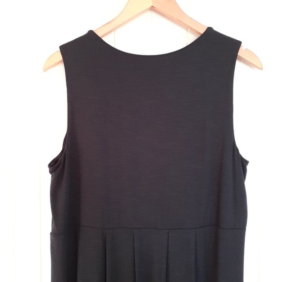 J. Jill Sleeveless Rayon Jersey Midi Dress Blue Size M - Picture 5 of 9